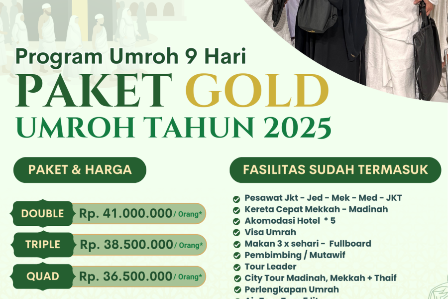 Paket Gold Quad Umroh 9 Hari Hijrahfest Umrah